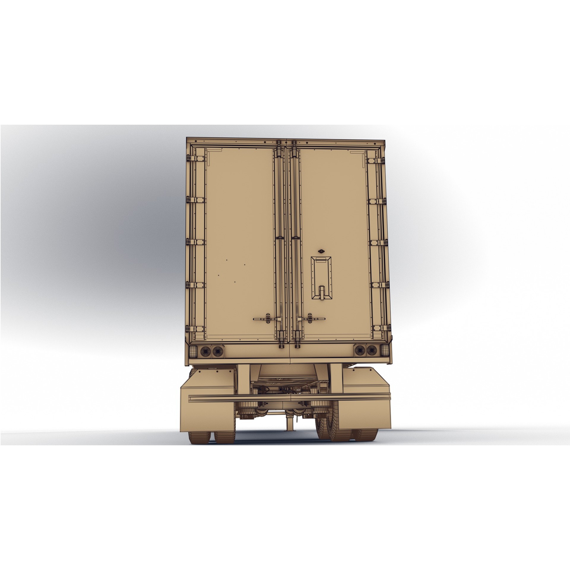Fridge Trailer - Low-Poly Game-Ready 3D Model - View 24