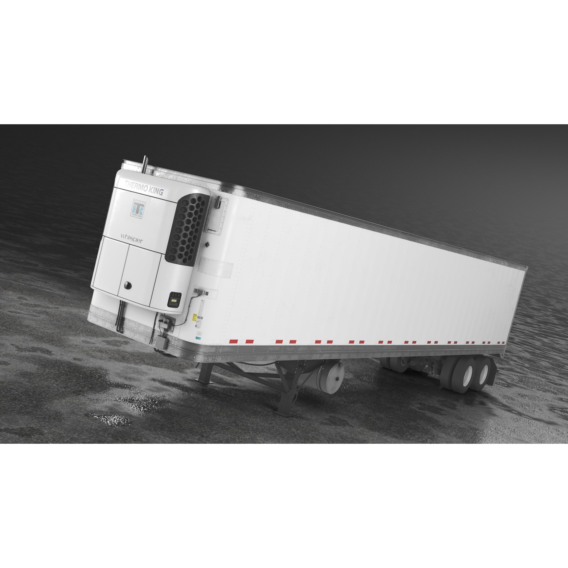 Fridge Trailer - Low-Poly Game-Ready 3D Model - View 3