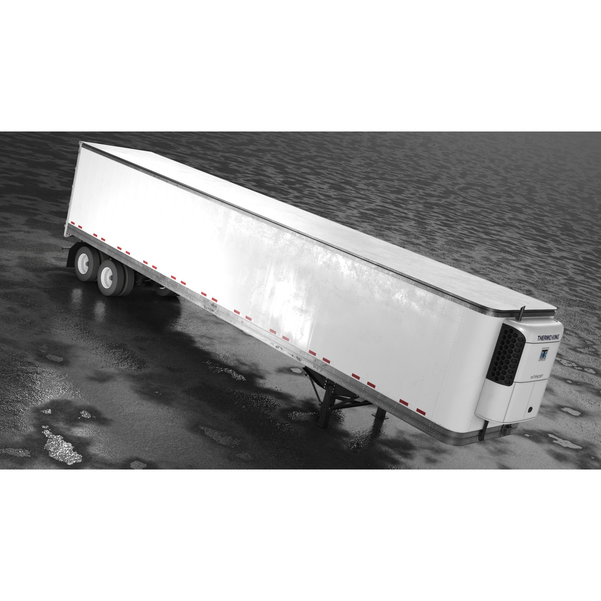 Fridge Trailer - Low-Poly Game-Ready 3D Model - View 4