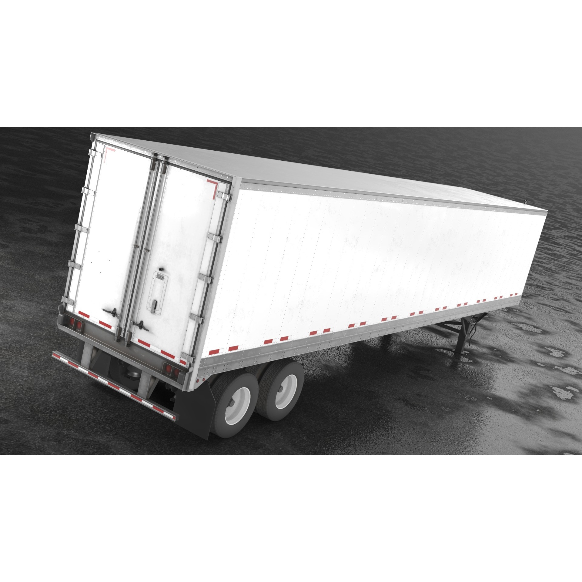 Fridge Trailer - Low-Poly Game-Ready 3D Model - View 5