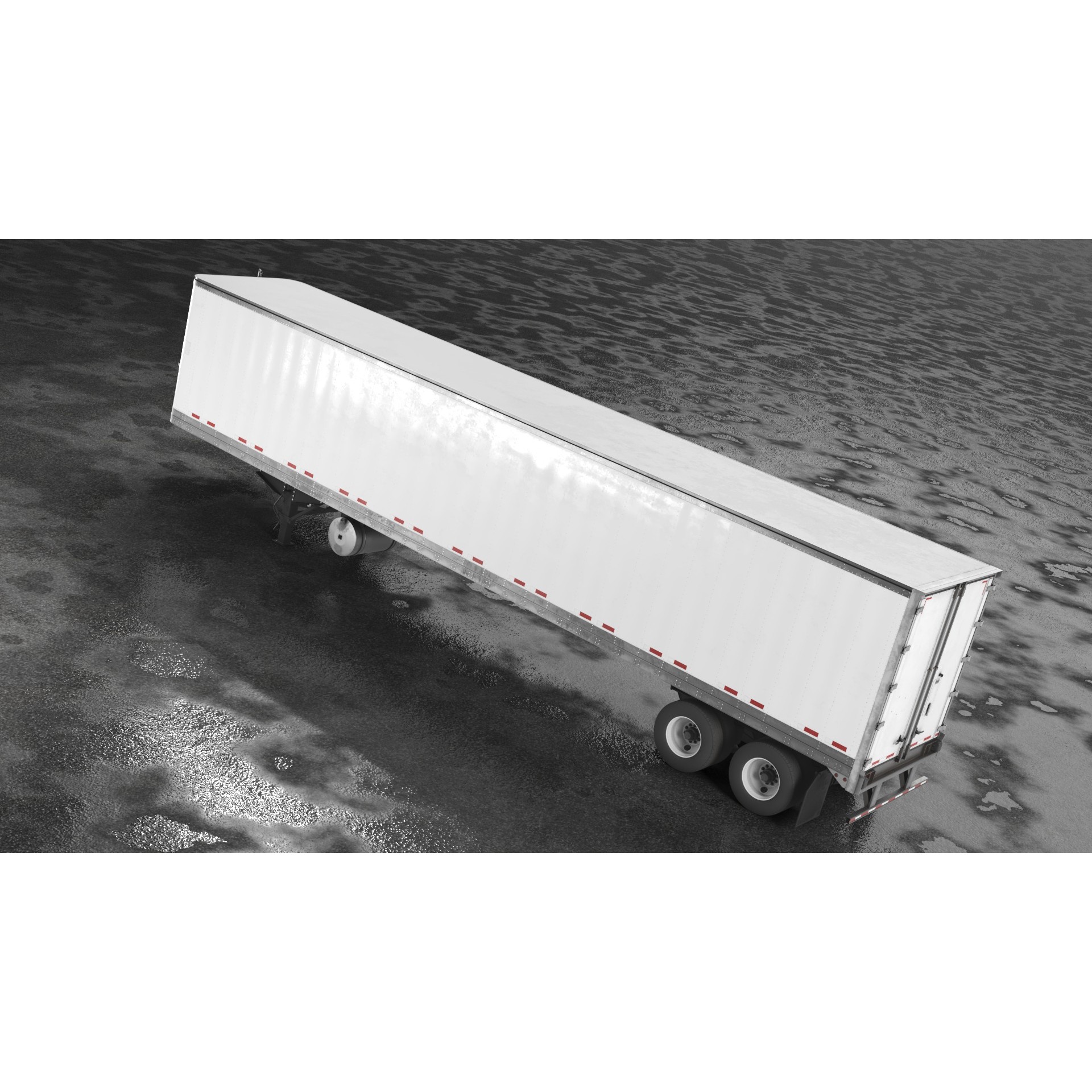Fridge Trailer - Low-Poly Game-Ready 3D Model - View 6