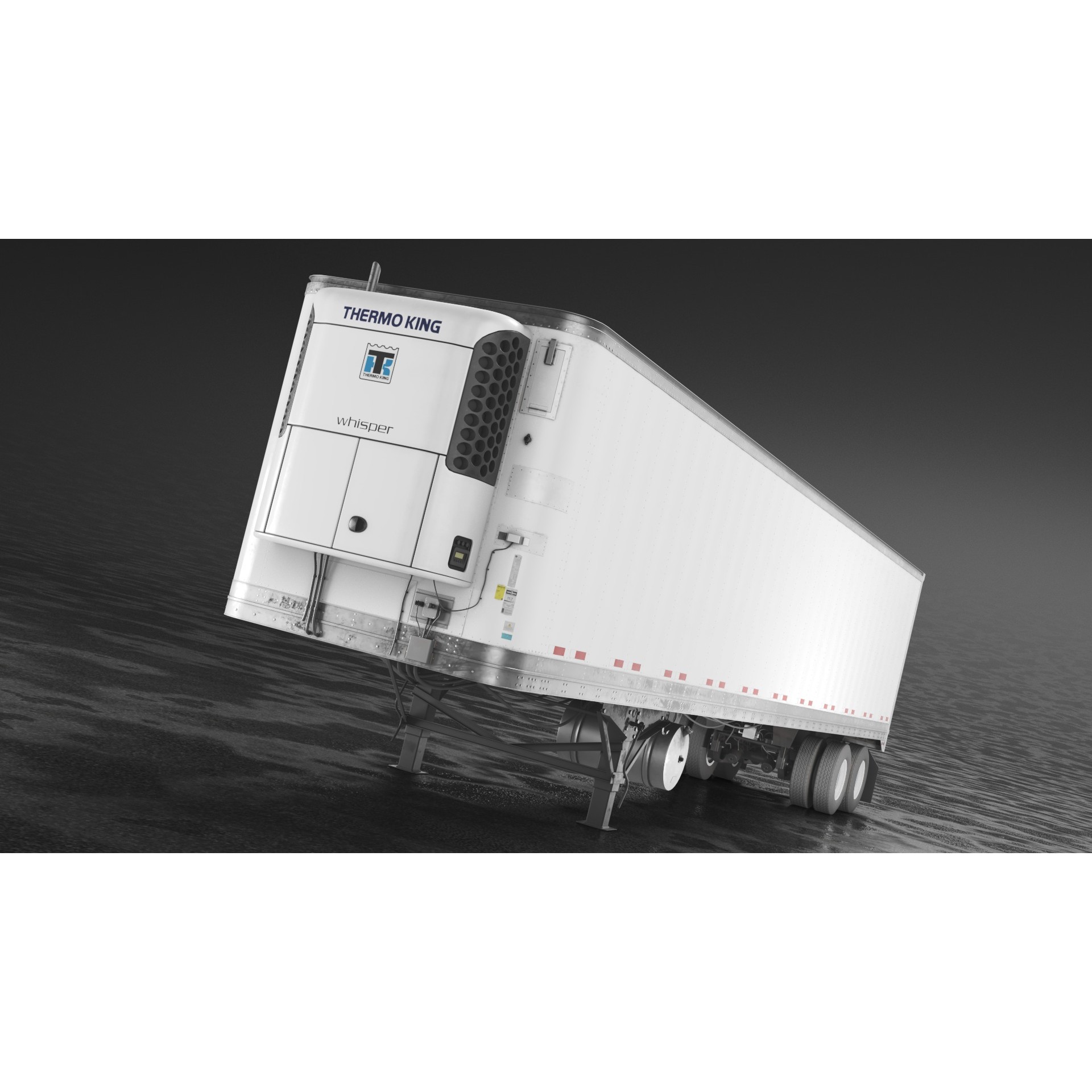 Fridge Trailer - Low-Poly Game-Ready 3D Model - View 8