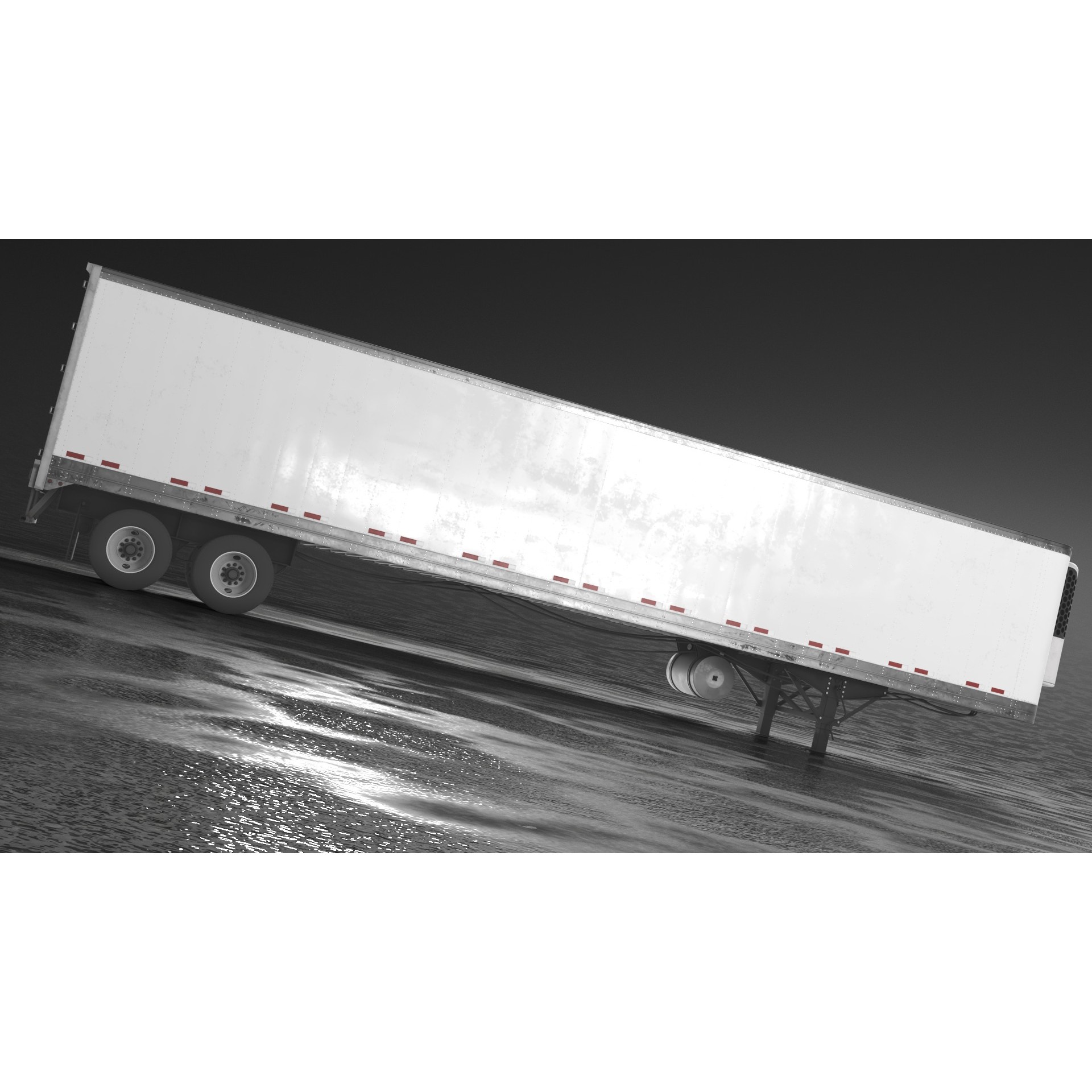 Fridge Trailer - Low-Poly Game-Ready 3D Model - View 9