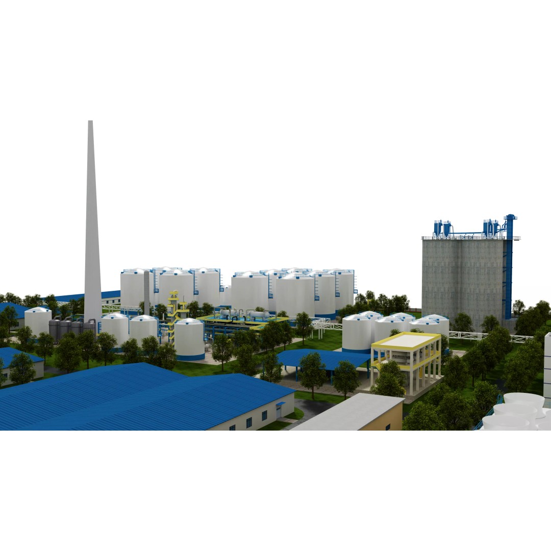 Chemical Factory 3D Model – Industrial Scene, FBX & OBJ Formats - View 10