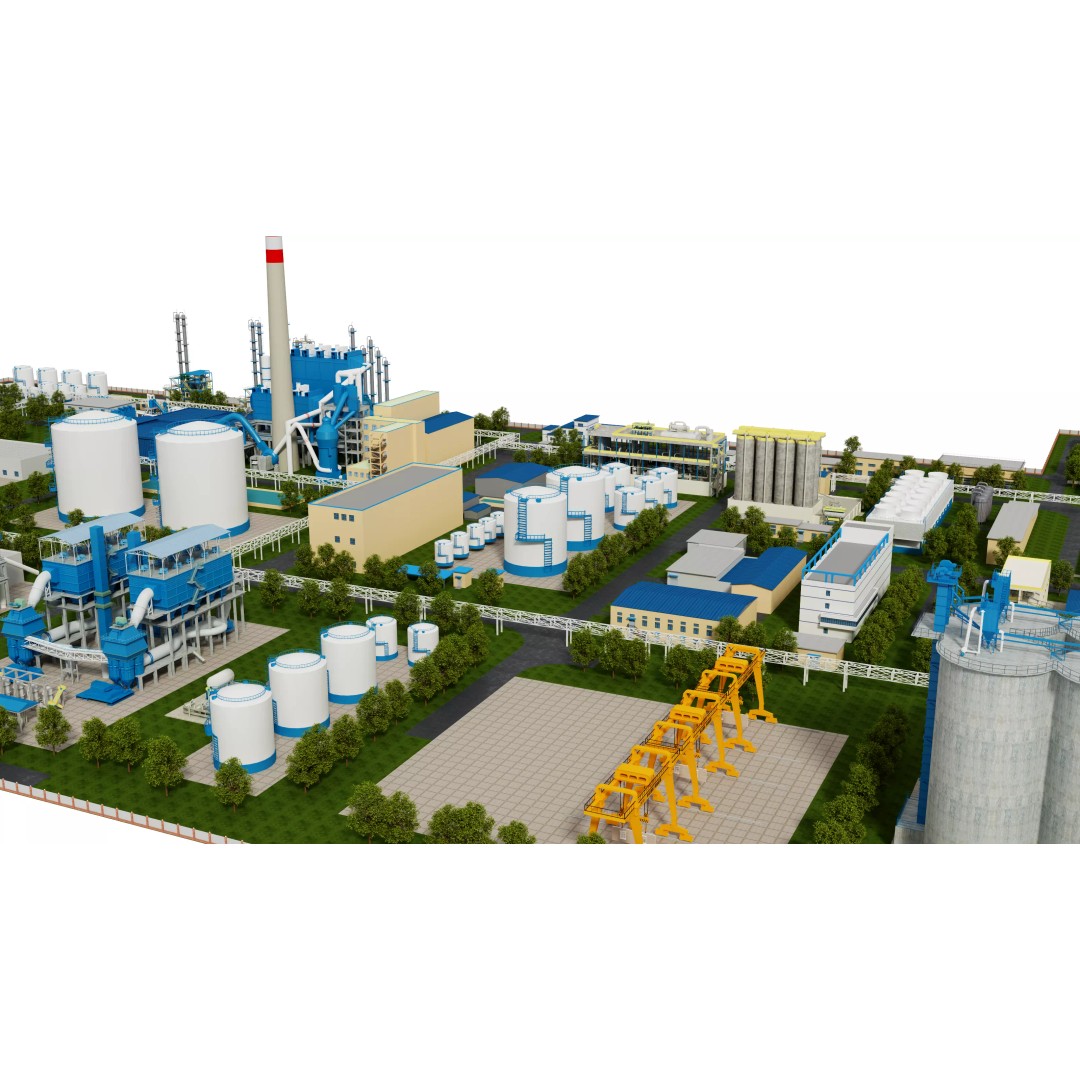 Chemical Factory 3D Model – Industrial Scene, FBX & OBJ Formats - View 11