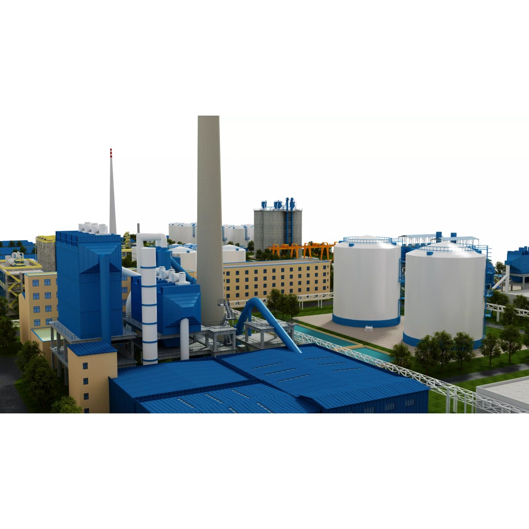 Chemical Factory 3D Model – Industrial Scene, FBX & OBJ Formats - View 13