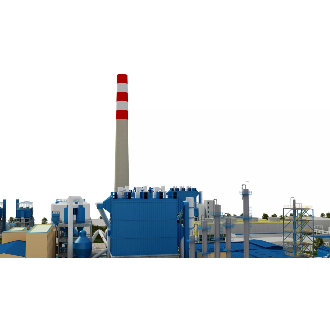 Chemical Factory 3D Model – Industrial Scene, FBX & OBJ Formats - View 14