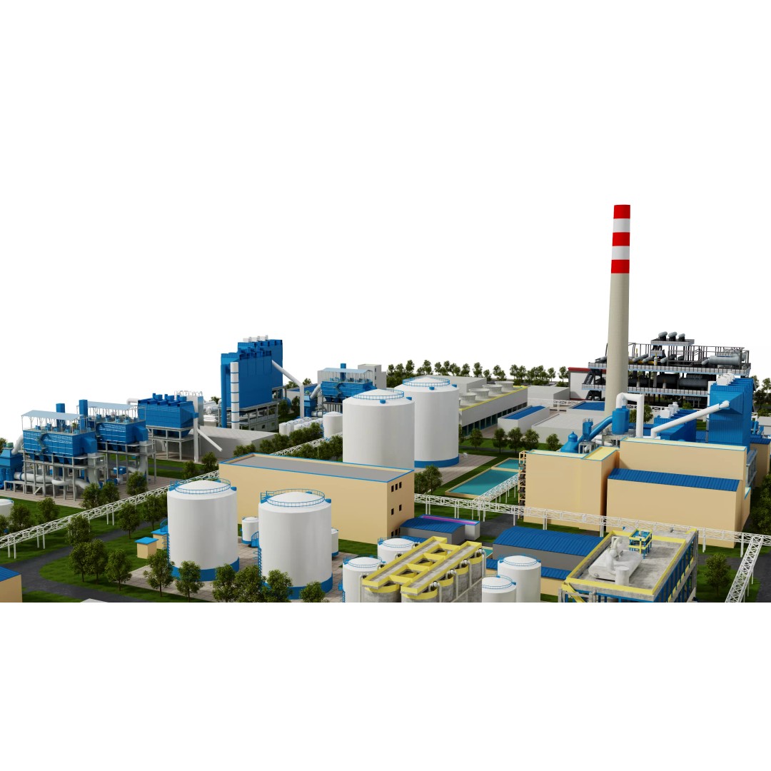 Chemical Factory 3D Model – Industrial Scene, FBX & OBJ Formats - View 3