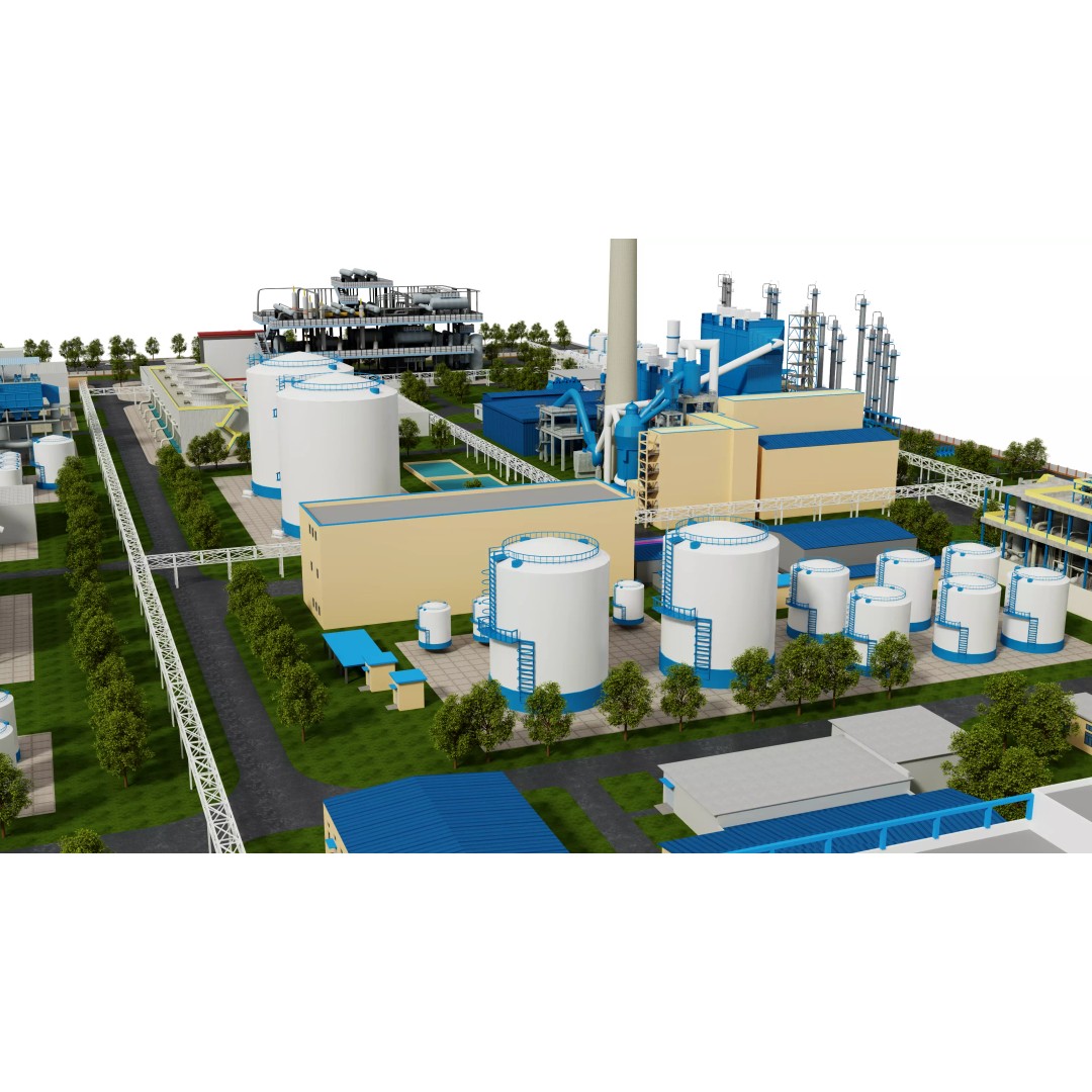 Chemical Factory 3D Model – Industrial Scene, FBX & OBJ Formats - View 7