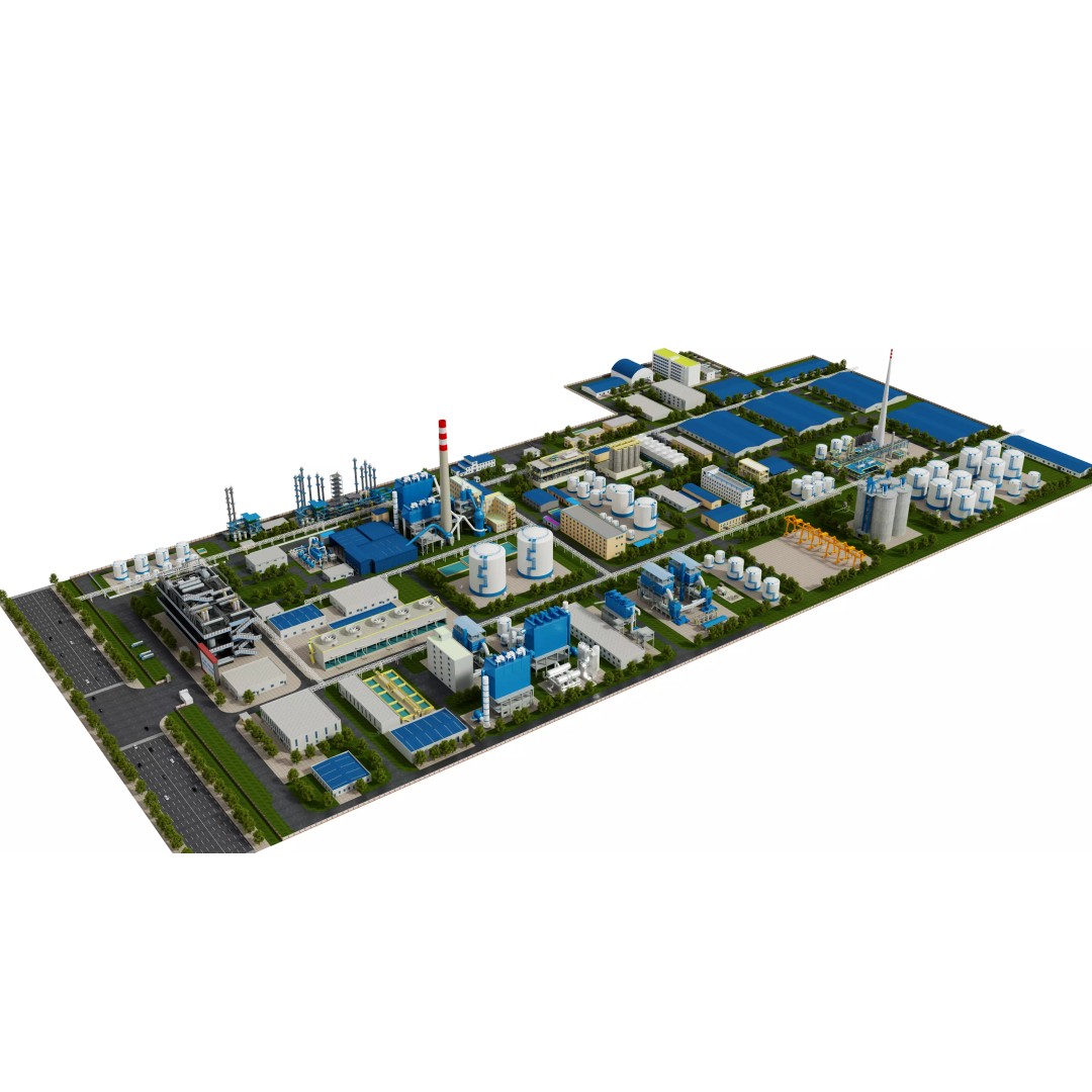 Chemical Factory 3D Model – Industrial Scene, FBX & OBJ Formats - View 8