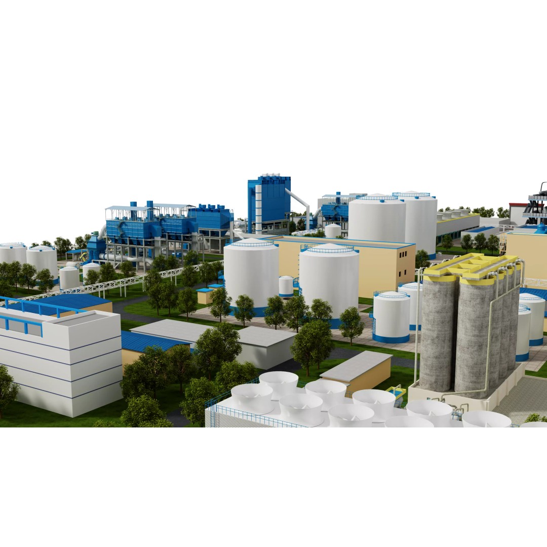 Chemical Factory 3D Model – Industrial Scene, FBX & OBJ Formats - View 9
