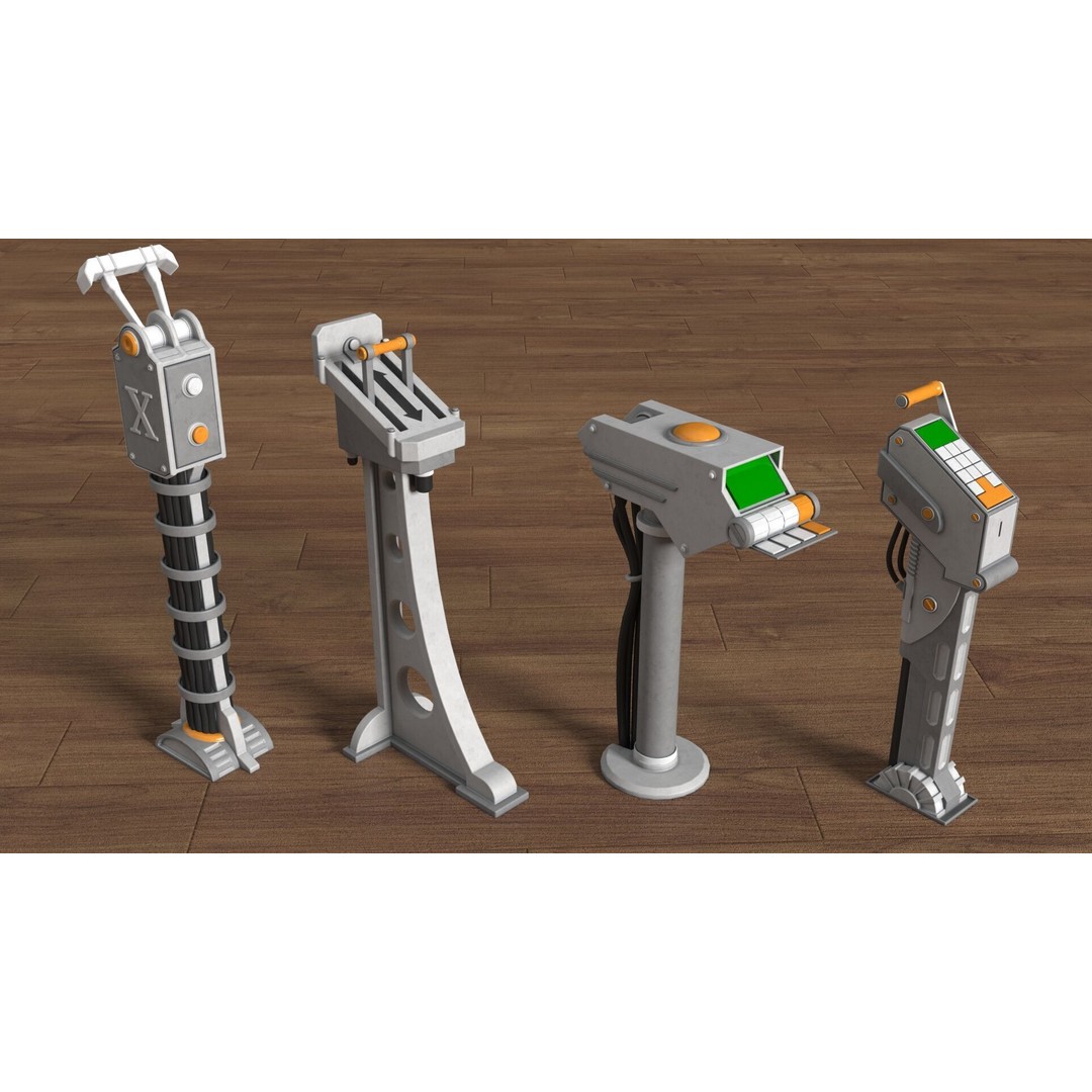 Industrial Units 3D Model – Middle Poly UV Mapped Assets, FBX & OBJ - View 10