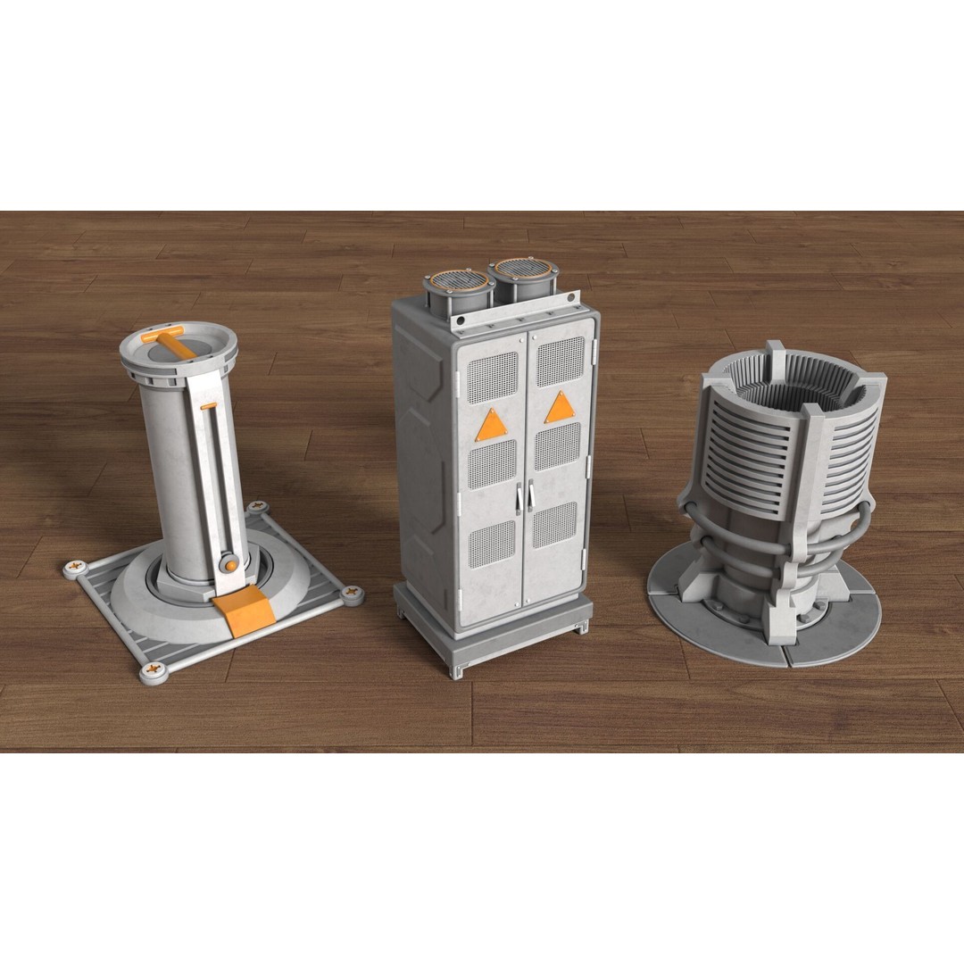 Industrial Units 3D Model – Middle Poly UV Mapped Assets, FBX & OBJ - View 14