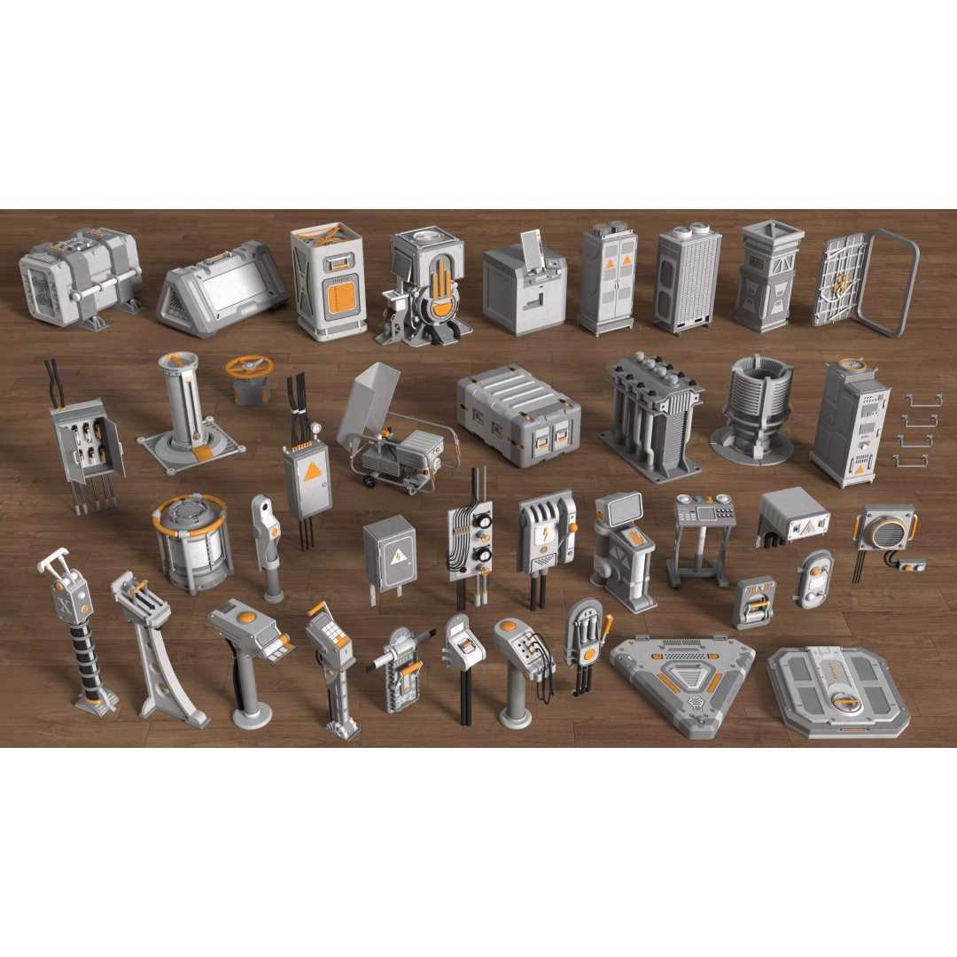 Industrial Units 3D Model – Middle Poly UV Mapped Assets, FBX & OBJ - View 2