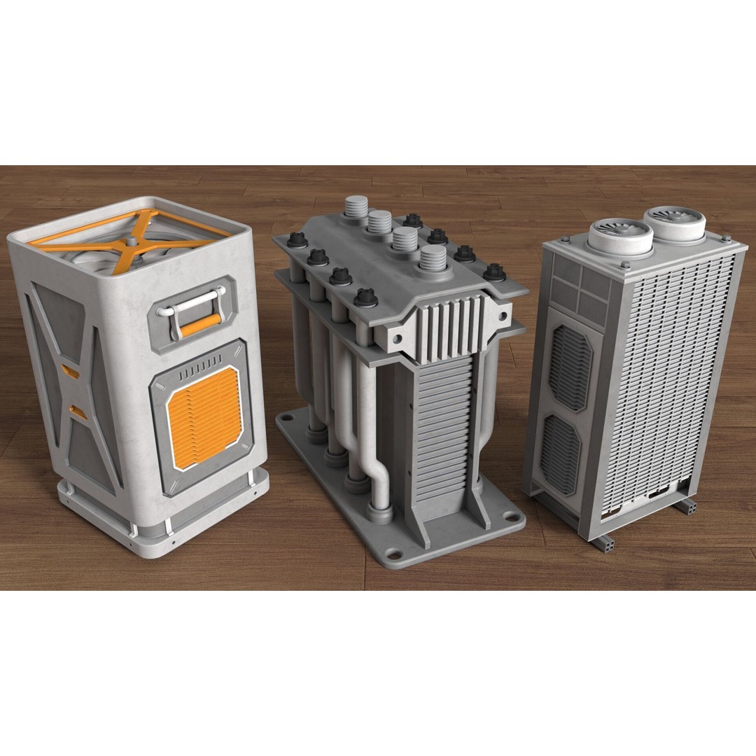 Industrial Units 3D Model – Middle Poly UV Mapped Assets, FBX & OBJ - View 7