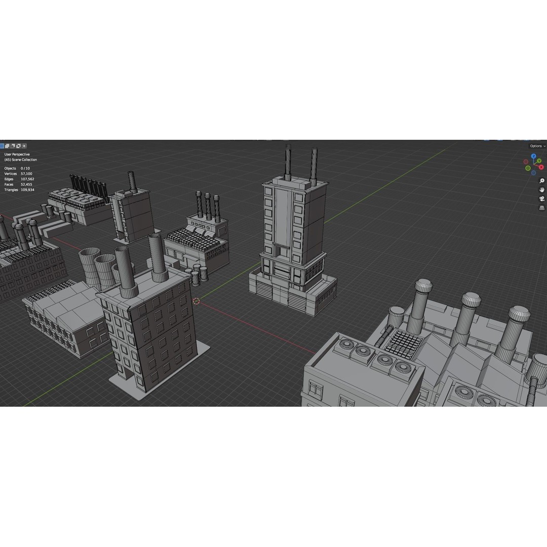 Industrial Buildings 3D Model – Low Poly Game-Ready Asset Pack, FBX - View 14
