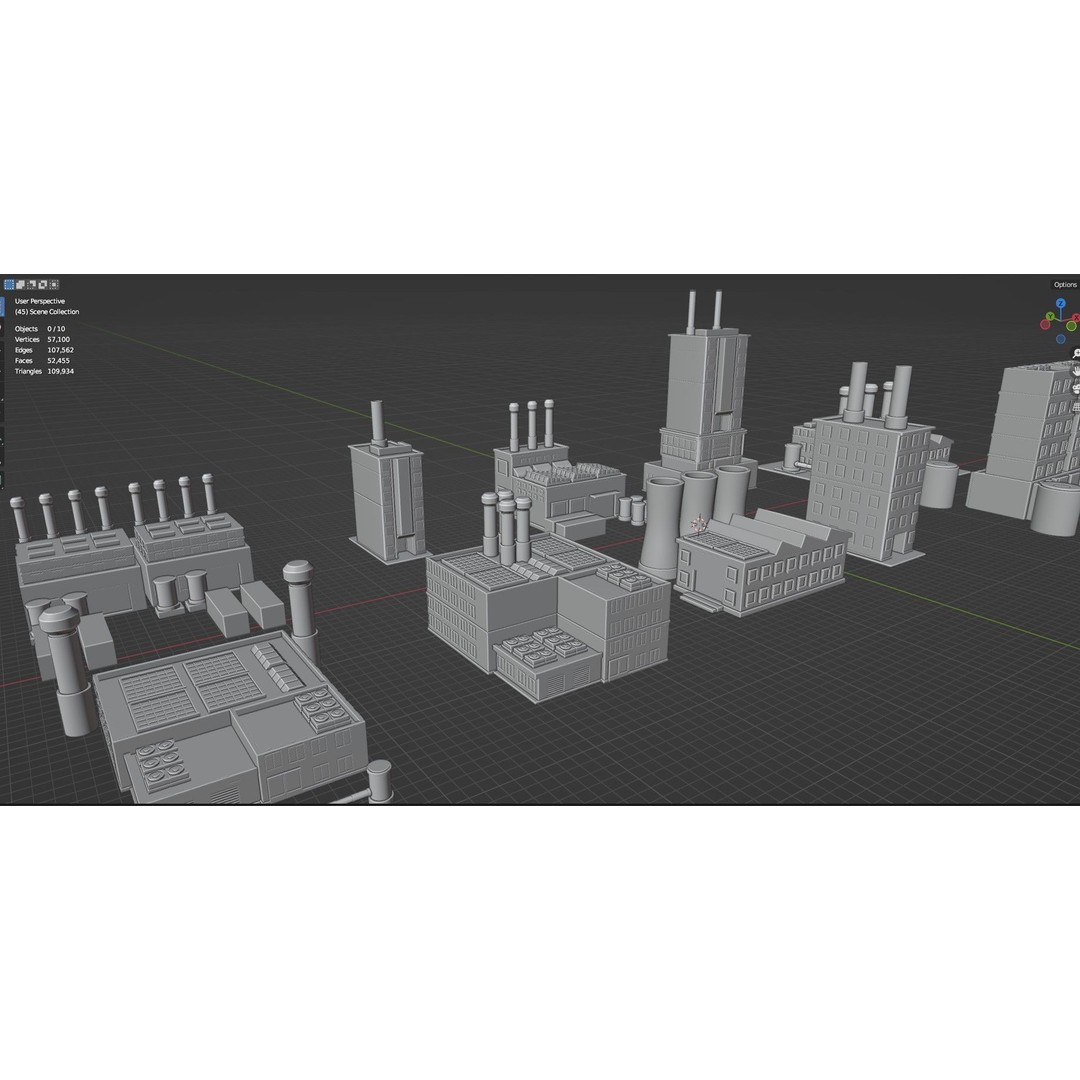 Industrial Buildings 3D Model – Low Poly Game-Ready Asset Pack, FBX - View 18