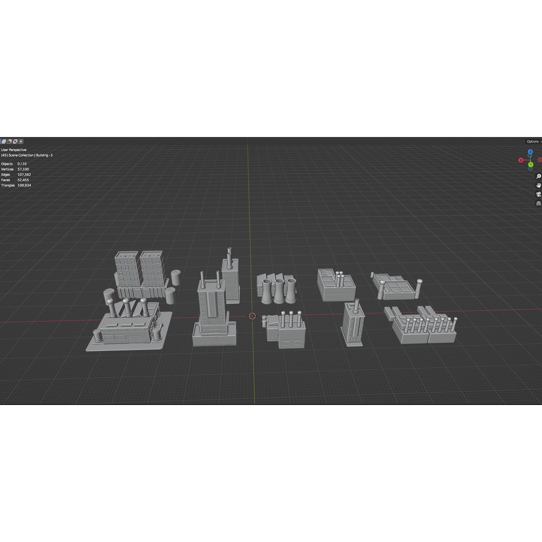 Industrial Buildings 3D Model – Low Poly Game-Ready Asset Pack, FBX - View 19