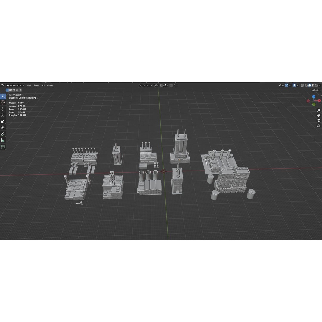 Industrial Buildings 3D Model – Low Poly Game-Ready Asset Pack, FBX - View 21