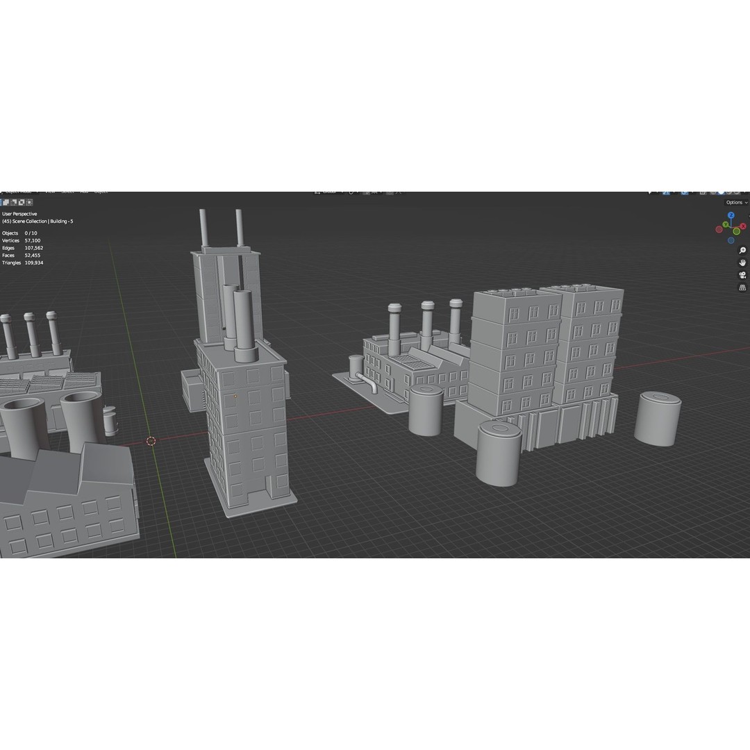 Industrial Buildings 3D Model – Low Poly Game-Ready Asset Pack, FBX - View 23
