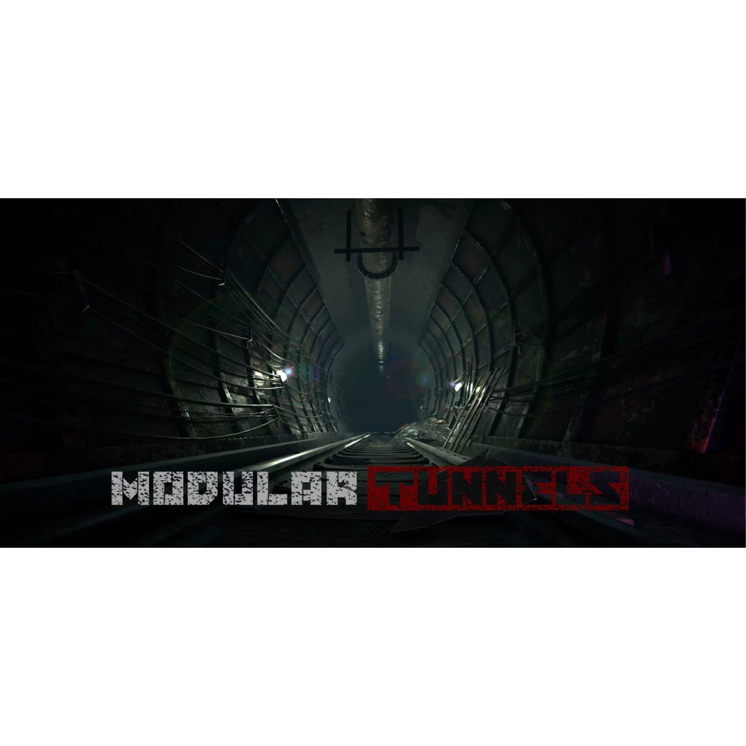 Modular Tunnel 3D Model – Low Poly Metro Environment, FBX, Unity - View 2