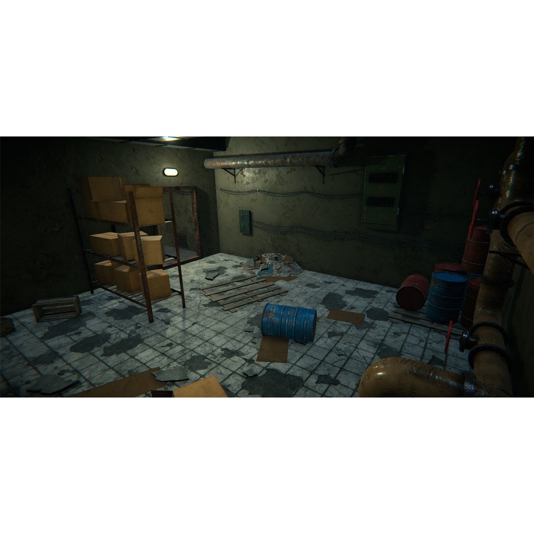 Modular Tunnel 3D Model – Low Poly Metro Environment, FBX, Unity - View 31