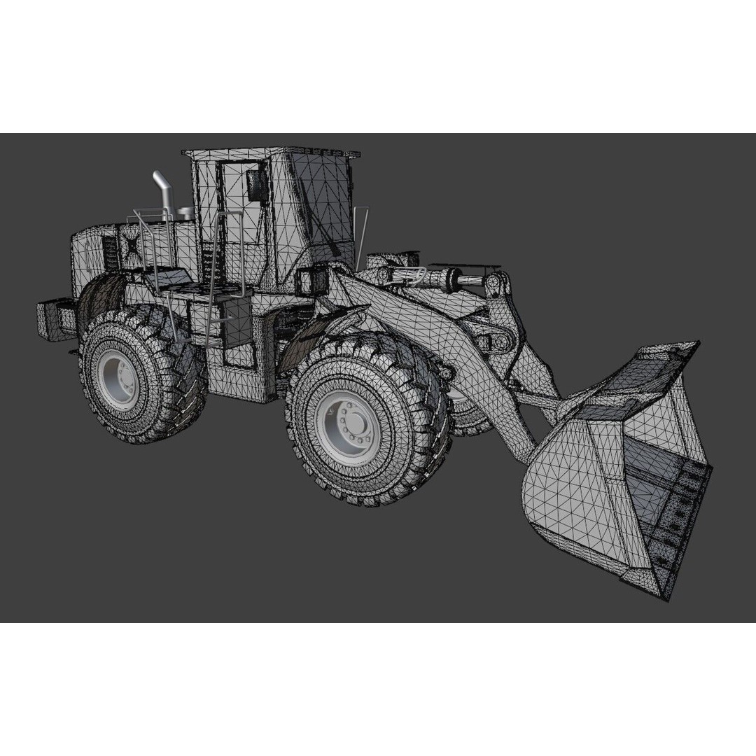 Bulldozer 3D Model – High Detail Industrial Vehicle, PBR Textures, FBX