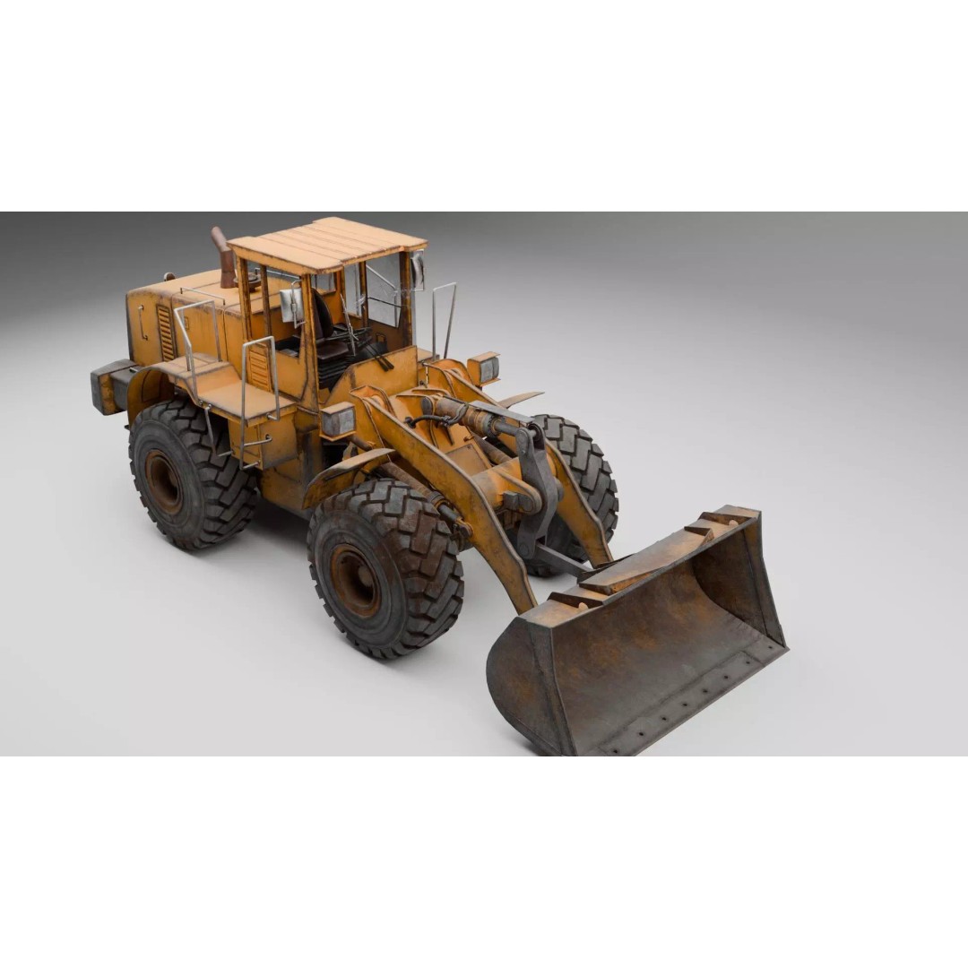 Bulldozer 3D Model – High Detail Industrial Vehicle, PBR Textures, FBX - View 2