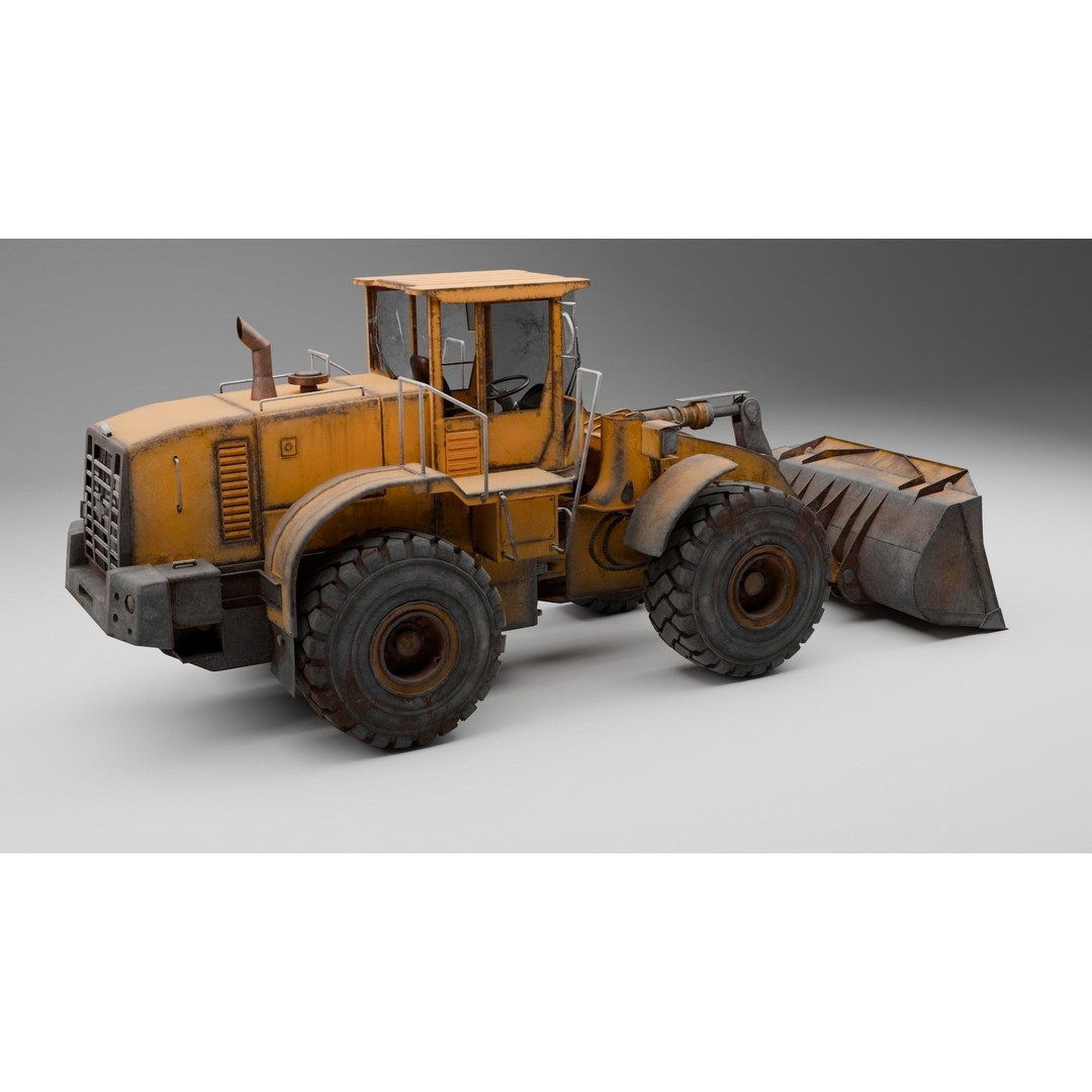 Bulldozer 3D Model – High Detail Industrial Vehicle, PBR Textures, FBX - View 3