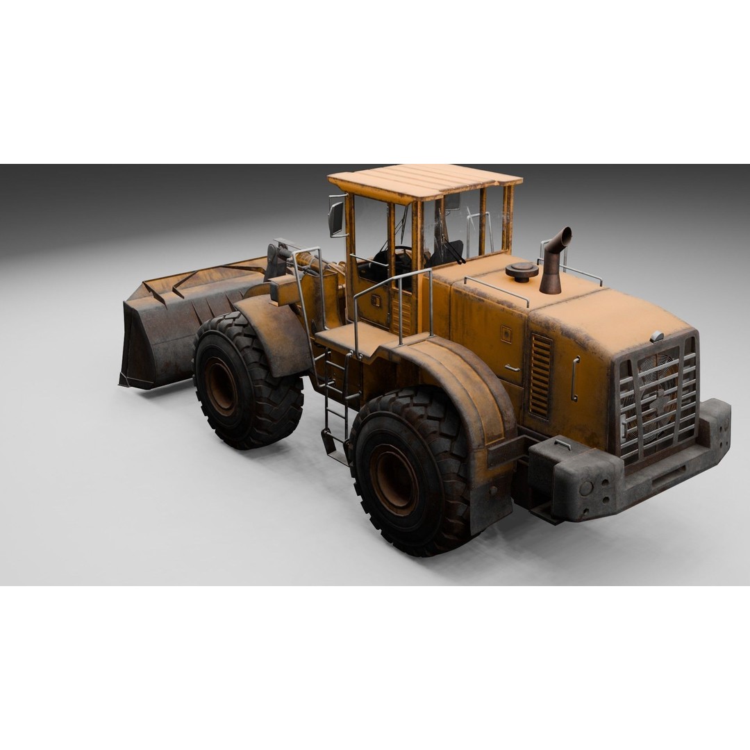Bulldozer 3D Model – High Detail Industrial Vehicle, PBR Textures, FBX - View 4