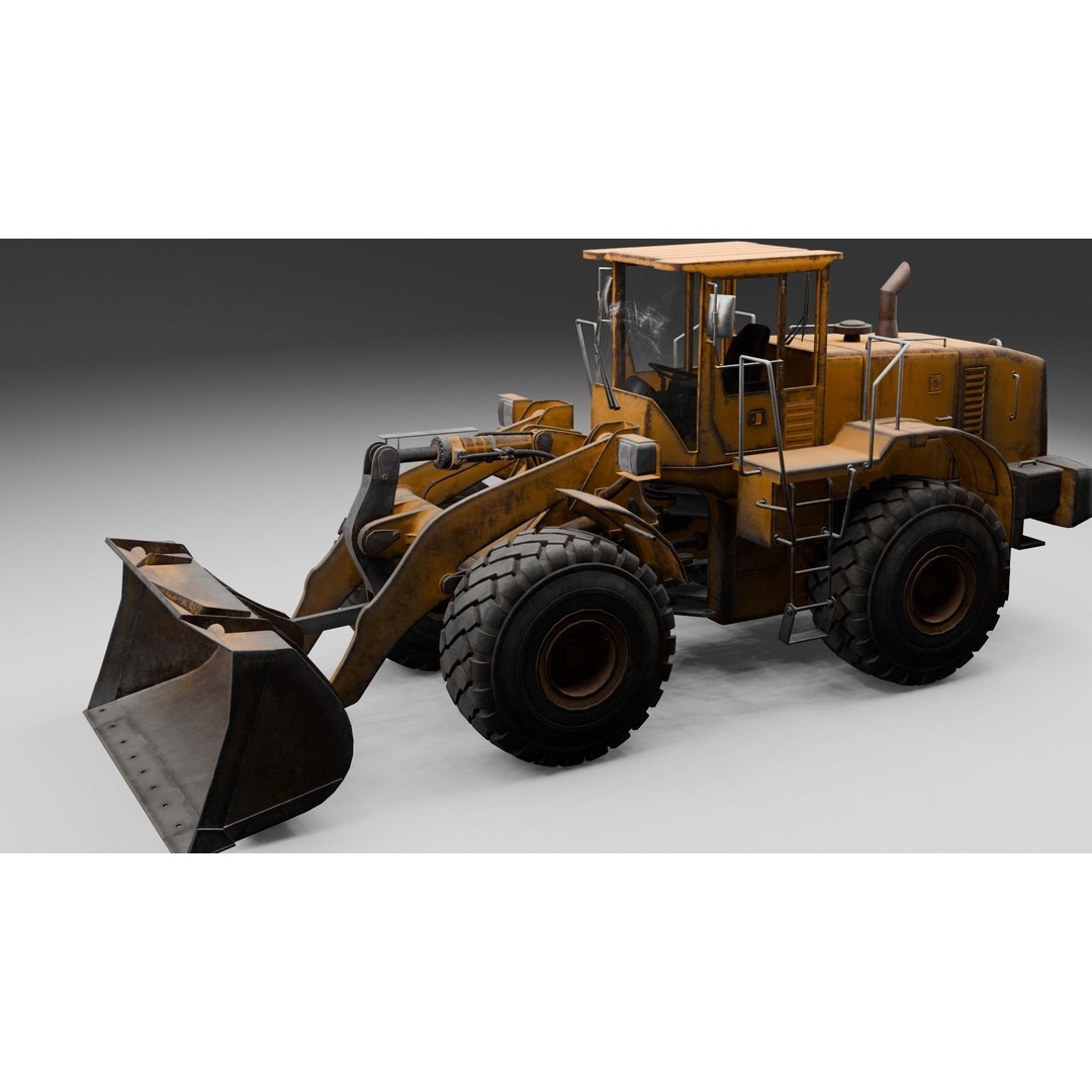 Bulldozer 3D Model – High Detail Industrial Vehicle, PBR Textures, FBX - View 5