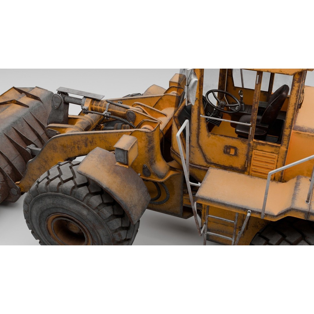 Bulldozer 3D Model – High Detail Industrial Vehicle, PBR Textures, FBX - View 6