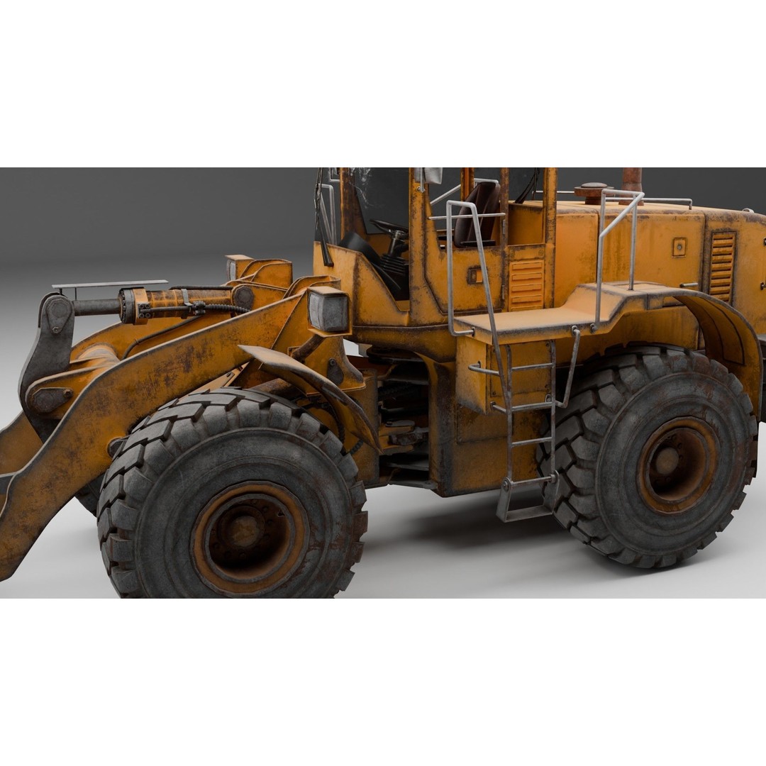 Bulldozer 3D Model – High Detail Industrial Vehicle, PBR Textures, FBX - View 7
