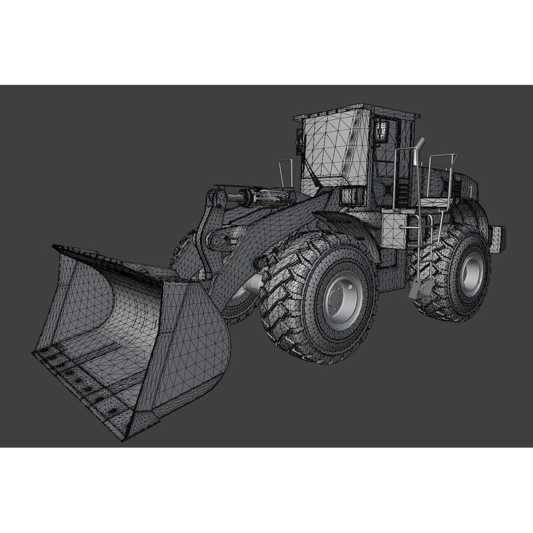 Bulldozer 3D Model – High Detail Industrial Vehicle, PBR Textures, FBX - View 9