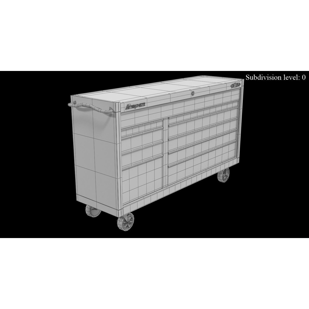 Tool Storage Chest 3D Model – Low Poly PBR Asset, FBX, OBJ - View 11