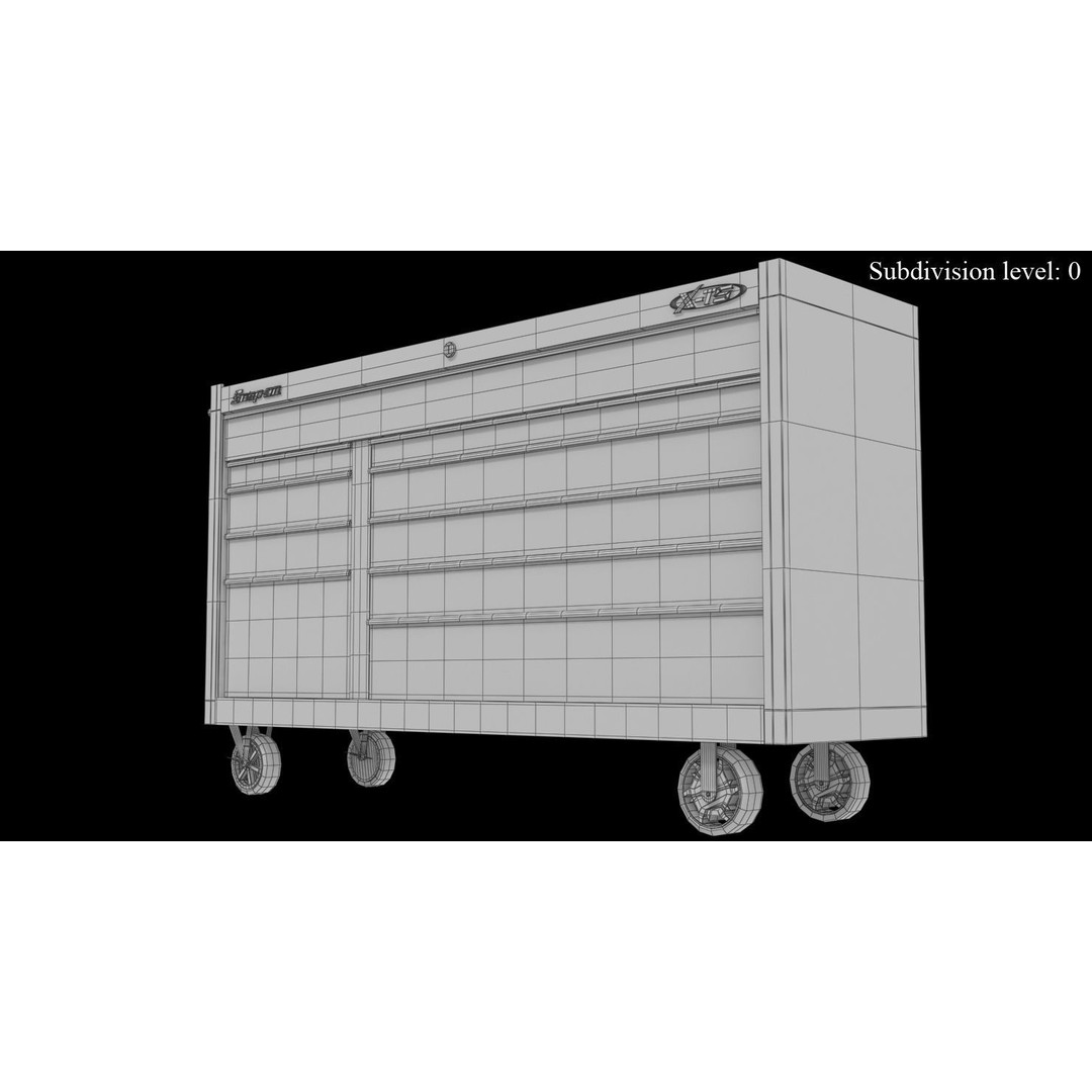 Tool Storage Chest 3D Model – Low Poly PBR Asset, FBX, OBJ - View 15