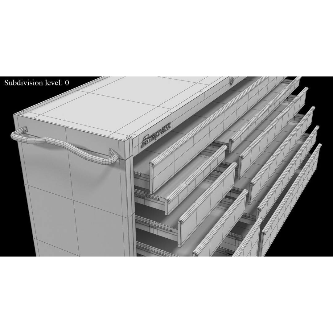 Tool Storage Chest 3D Model – Low Poly PBR Asset, FBX, OBJ - View 25