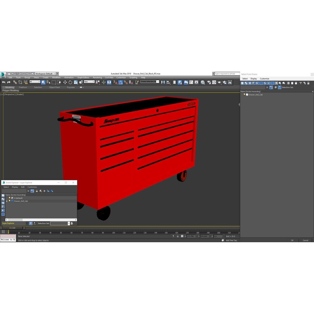 Tool Storage Chest 3D Model – Low Poly PBR Asset, FBX, OBJ - View 30