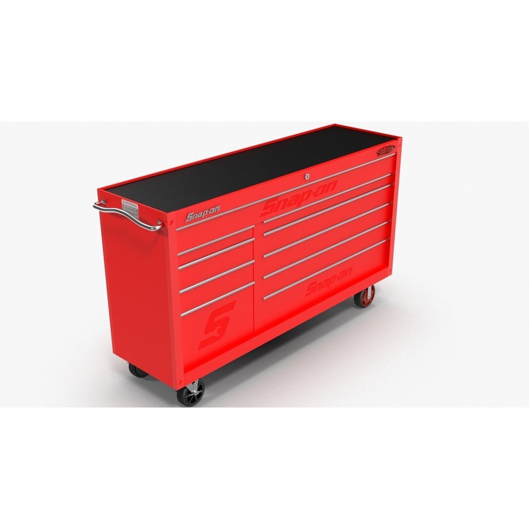 Tool Storage Chest 3D Model – Low Poly PBR Asset, FBX, OBJ - View 5
