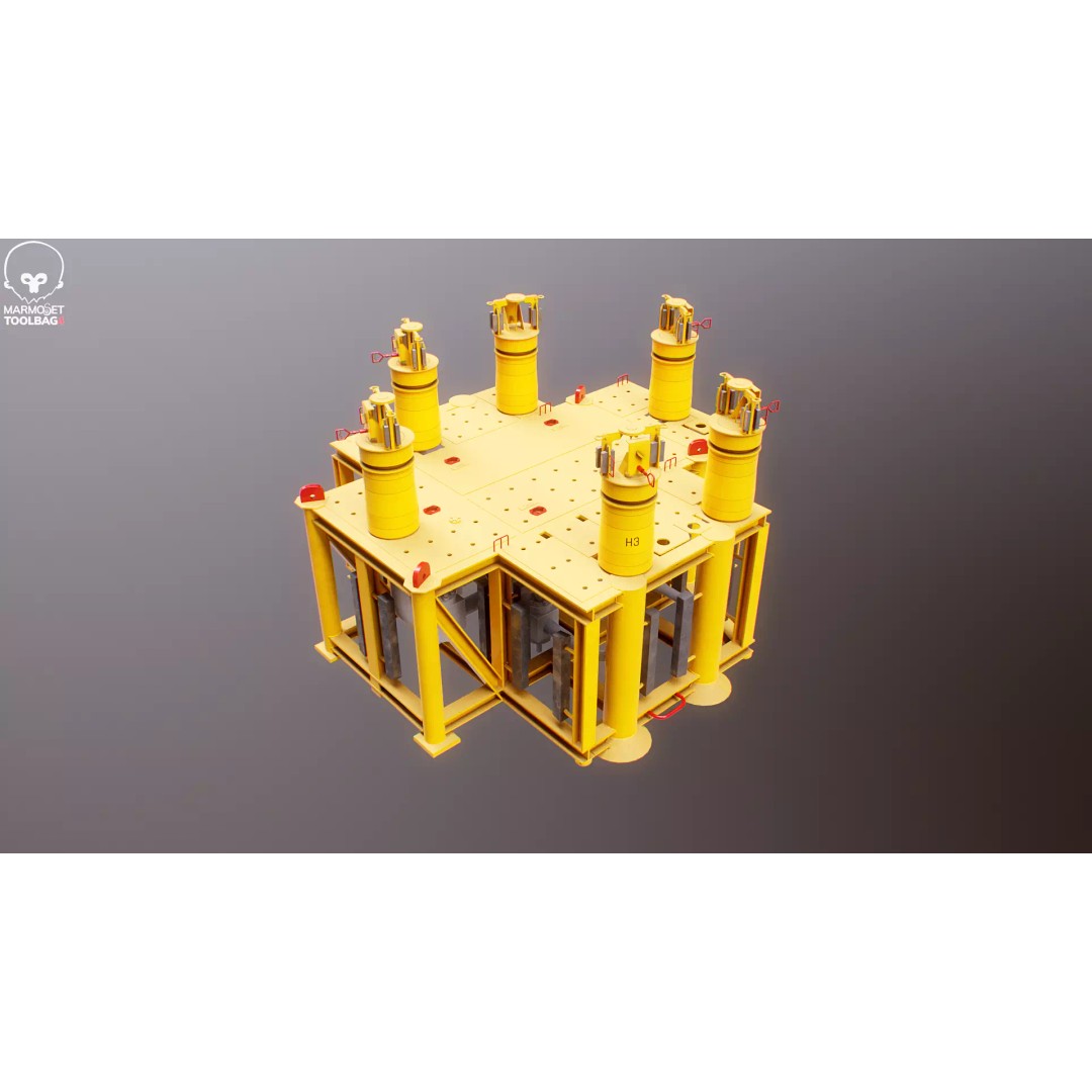 Subsea Manifold Structure 3D Model – Low Poly PBR Asset, FBX - View 13