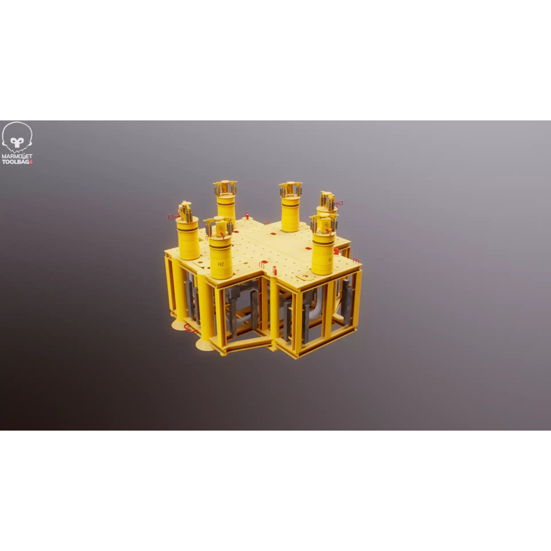 Subsea Manifold Structure 3D Model – Low Poly PBR Asset, FBX - View 16
