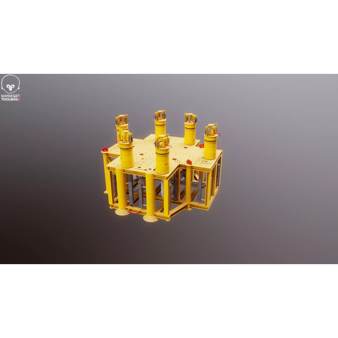 Subsea Manifold Structure 3D Model – Low Poly PBR Asset, FBX - View 17