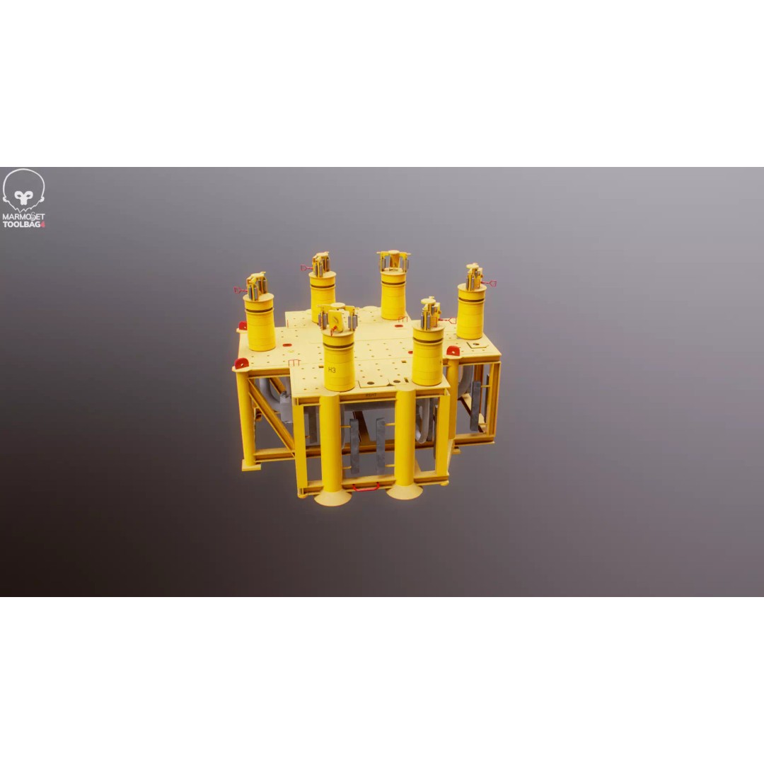 Subsea Manifold Structure 3D Model – Low Poly PBR Asset, FBX - View 18