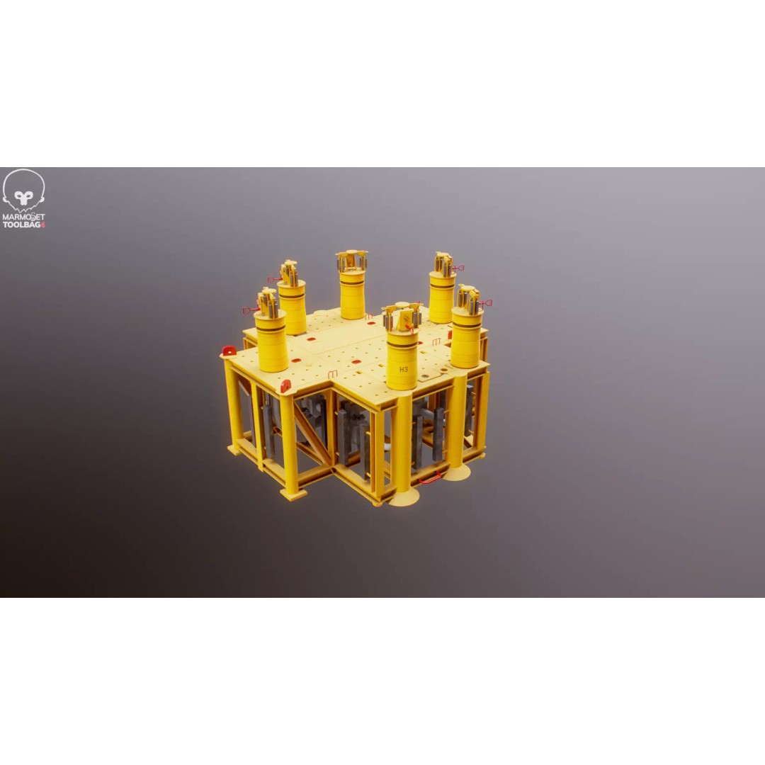 Subsea Manifold Structure 3D Model – Low Poly PBR Asset, FBX - View 19
