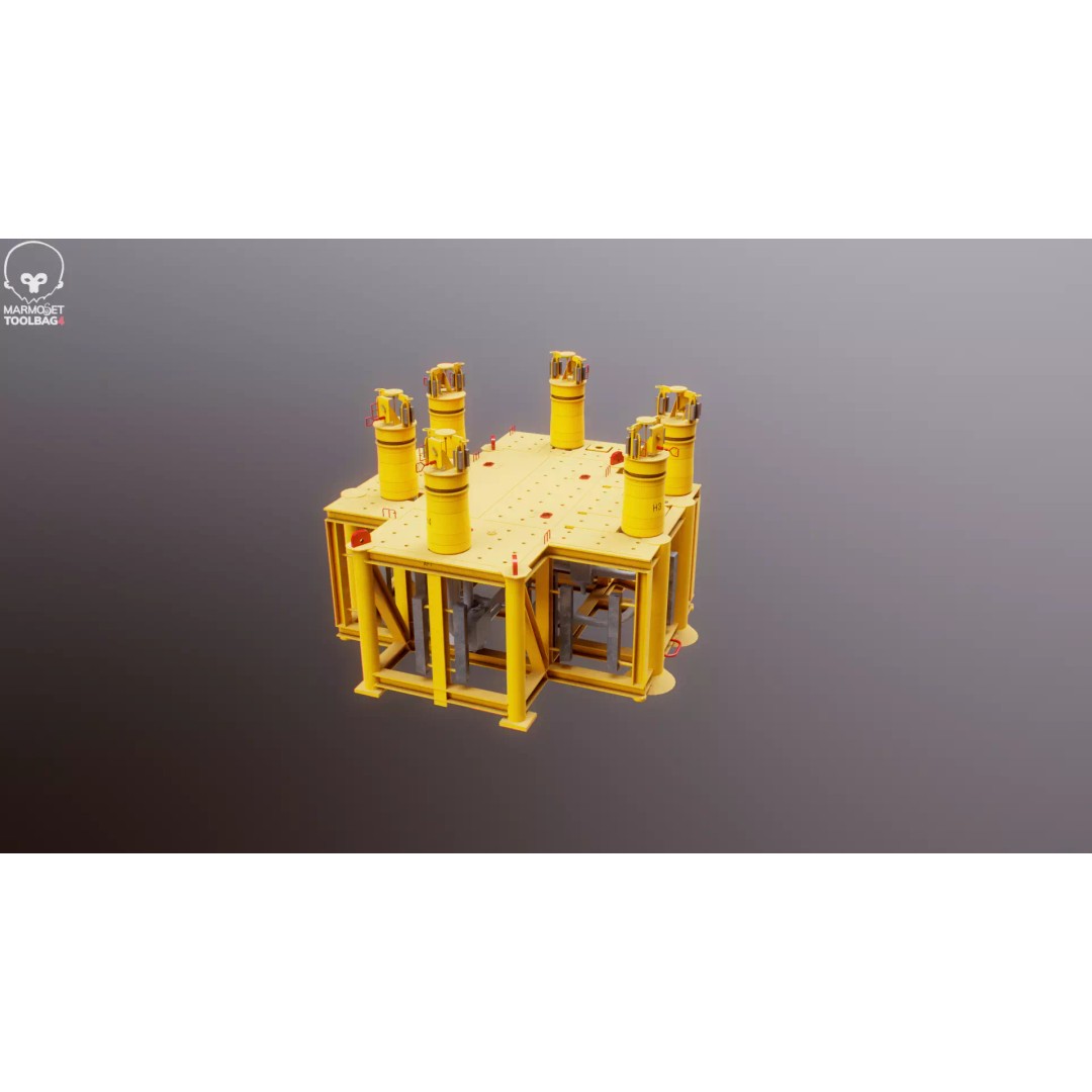 Subsea Manifold Structure 3D Model – Low Poly PBR Asset, FBX - View 20