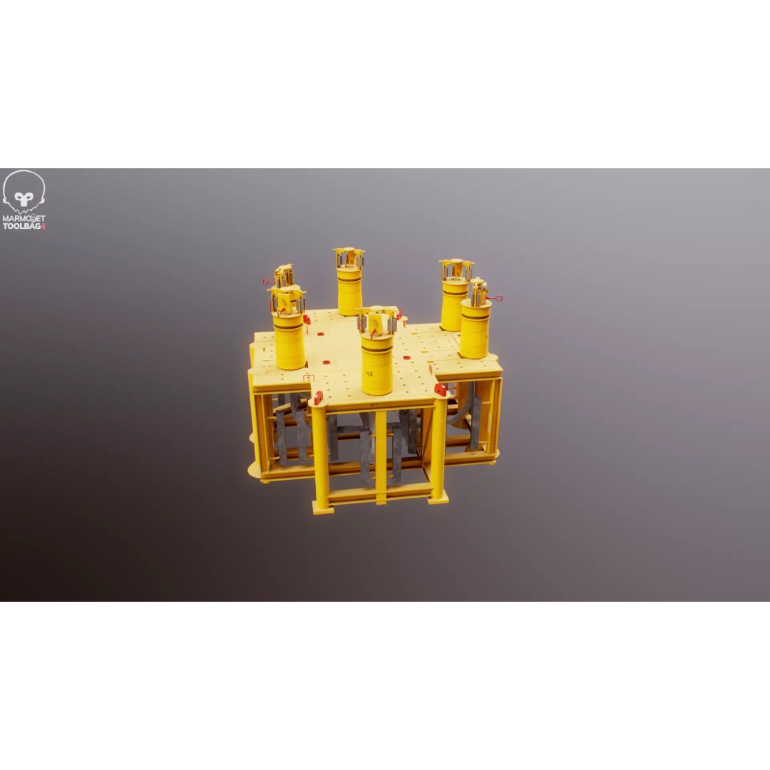 Subsea Manifold Structure 3D Model – Low Poly PBR Asset, FBX - View 21