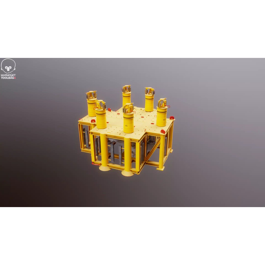 Subsea Manifold Structure 3D Model – Low Poly PBR Asset, FBX - View 23