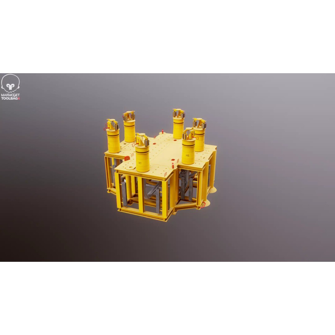 Subsea Manifold Structure 3D Model – Low Poly PBR Asset, FBX - View 26