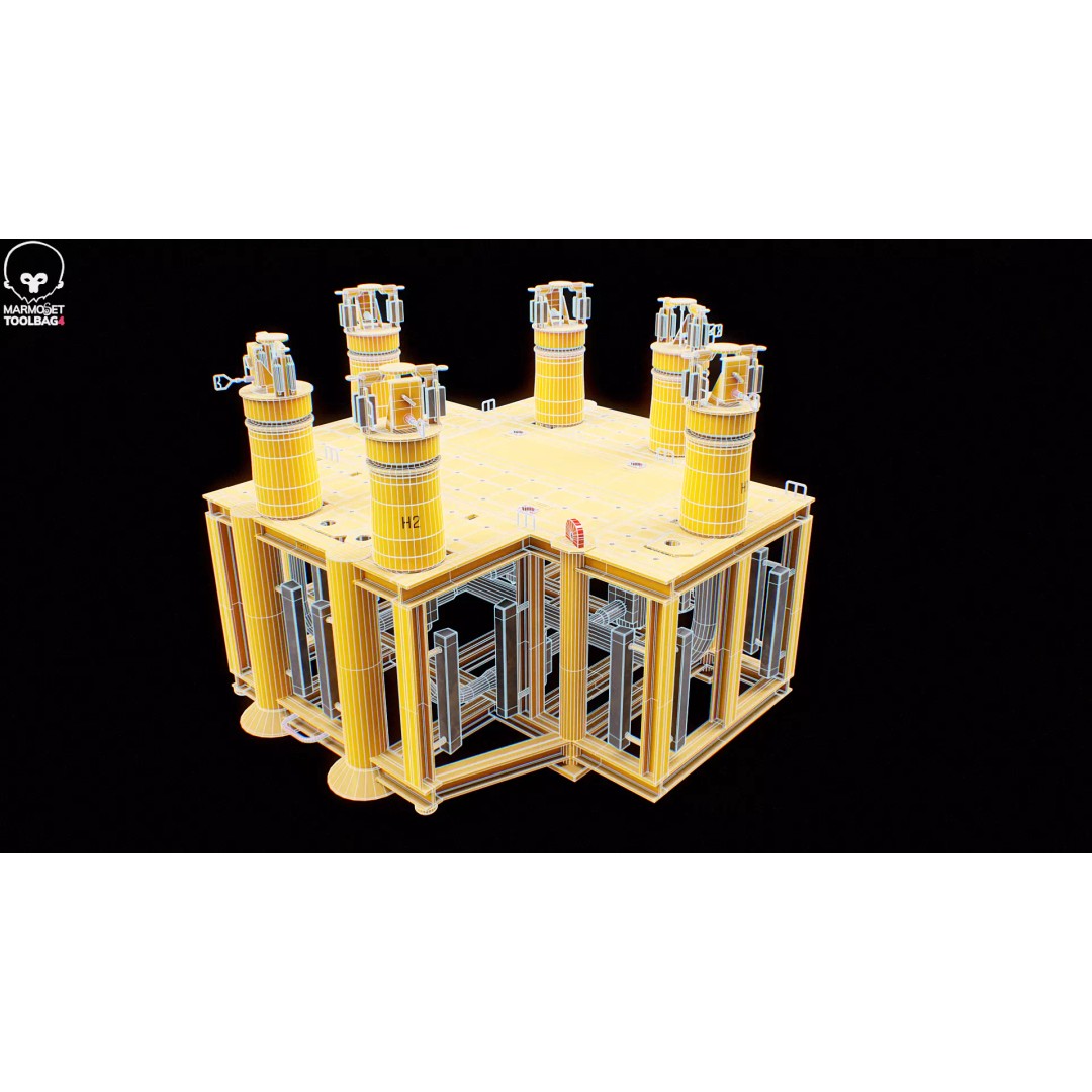 Subsea Manifold Structure 3D Model – Low Poly PBR Asset, FBX - View 28