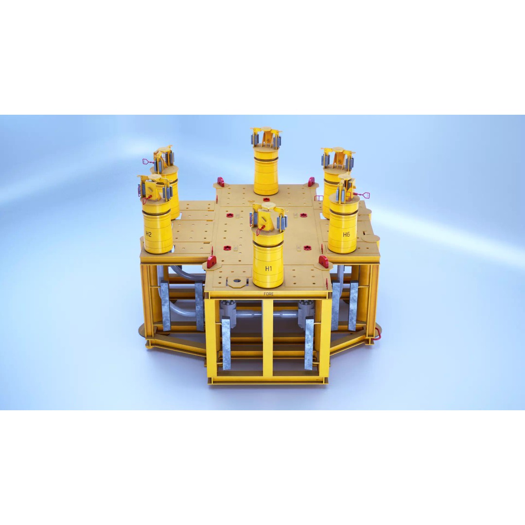 Subsea Manifold Structure 3D Model – Low Poly PBR Asset, FBX - View 3